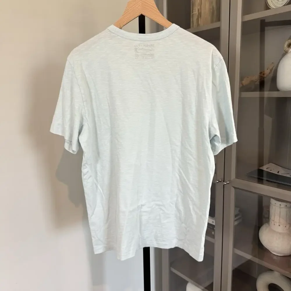 Faherty Sunwashed Pocket Tee Sky Blue Soft Slub Jersey T-Shirt Small NEW Tee - Picture 5 of 7